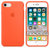 iPhone7/苹果8手机壳液态硅胶壳 苹果7plus保护套防摔软壳 iphone8plus手机套男女款外壳(橙红色 苹果8)第2张高清大图