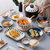 碗碟套装家用日式陶瓷碗盘餐具创意网红碗筷双耳带盖汤碗餐盘组合(青窑-8人餐A款（礼盒装） 默认版本)第3张高清大图