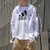 Adidas阿迪达斯外套男装 新款运动服透气休闲连帽梭织夹克开衫GQ0602(白色 L)第5张高清大图