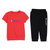 莉菲姿 夏装新款时尚七分裤运动休闲卫衣套装女生跑步服潮 两件套(红色 XXXL)第5张高清大图