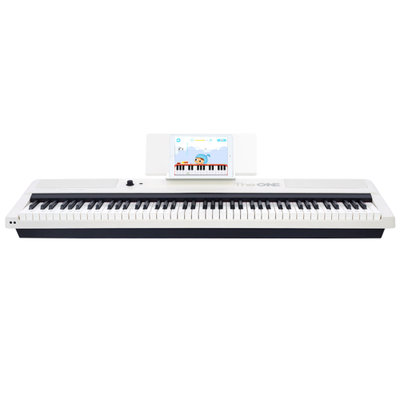 The ONE TON 88键力度感应逐级配重 标准钢琴琴键 智能钢琴 配X琴架 时尚黑