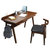 皮耐迪 北欧实木书桌椅 小户型电脑桌 简约现代办公桌(白色 1.4m单桌+牛角椅（双抽）)第5张高清大图