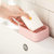 茶花肥皂盒家用双层沥水排水皂架洗脸盒卫生间创意便携大号香皂盒(粉红)第4张高清大图