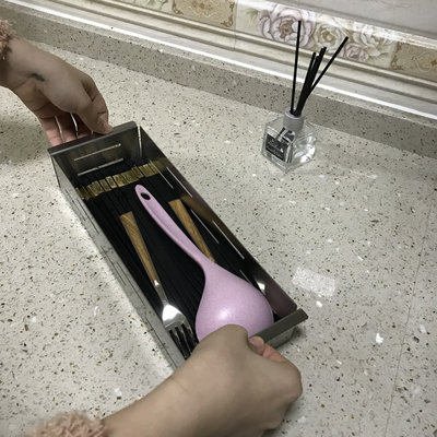 304不锈钢筷子篮刀叉篮 厨房筷托筷子盒筷子收纳盒沥水篮(大号不带提手)