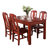 木巴实木餐桌椅组合现代简约长方形4人6人小户型西餐桌子吃饭用(一桌六椅CZ133+YZ256 默认)第5张高清大图