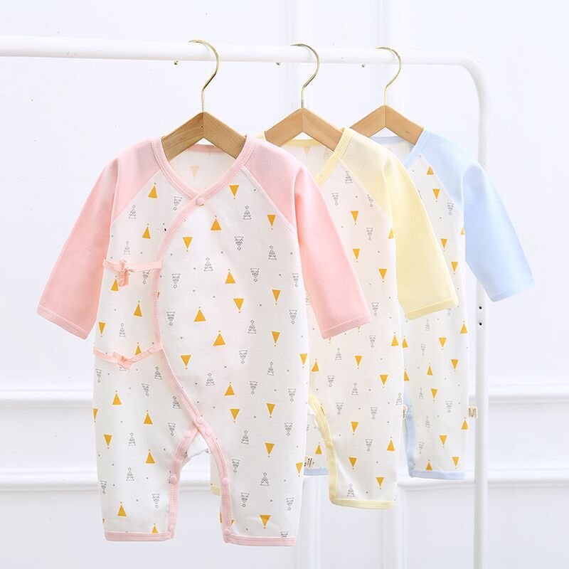 喜萌鸭婴儿衣服新生儿连体衣纯棉哈衣春秋冬装满月男女宝宝刚出生婴幼