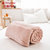 日式无印风格法莱绒毛毯加厚纯色秋冬法兰绒良品办公室盖毯tp2981(粉红色 L)第5张高清大图