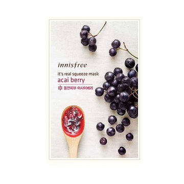 韩国直邮包税 Innisfree 悦诗风吟 真萃鲜润面膜 巴西莓10张