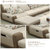 紫茉莉布艺沙发简约现代大小户型客厅转角整装可拆洗沙发组合家具(沙发+B款茶几 六件套（3.6米）)第4张高清大图