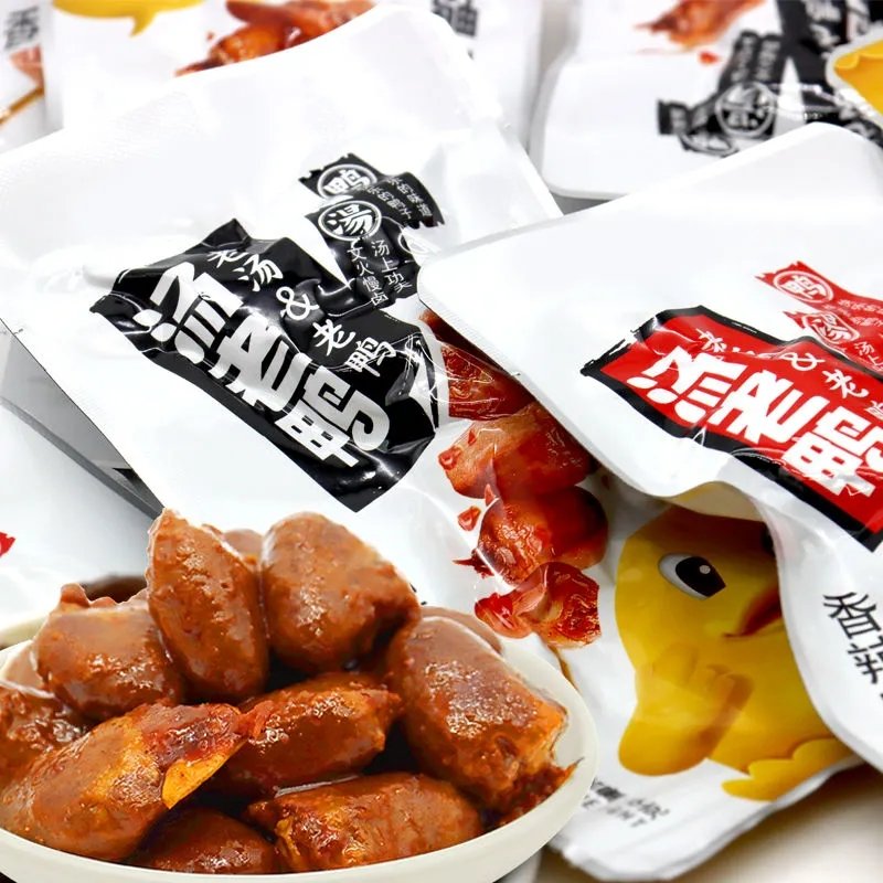鸭心零食香辣黑鸭味小吃卤味肉类熟食30袋