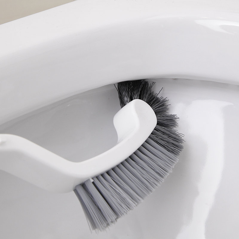 长柄马桶刷子家用无死角软毛洗厕所刷卫生间带底座马桶清洁刷套装白色