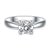 CRD克徕帝珠宝 宠爱 方形戒托四爪钻戒 求婚结婚钻石戒指 G0697C第2张高清大图