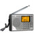 【加赠6节5号干电池】德生收音机PL380 灰色新款便携式充电全波段高考四六级英语听力考第2张高清大图