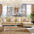 拉斐曼尼 FS052 欧式沙发 法式田园实木沙发 客厅奢华转角皮艺沙发组合(B款 1+3+左妃)第3张高清大图