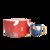 禾京品 中国风创意情侣陶瓷国潮送礼办公室水杯子带勺喝水马克杯(蓝色 普通包装)第10张高清大图