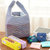 有乐 A217可折叠超市购物袋手提手拎袋 防水环保布袋袋子lq3072(粉色条纹)第3张高清大图