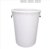 加厚塑料圆形收纳桶100L水桶垃圾桶白色JMQ-838第3张高清大图