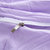 奢派家纺2017款水洗棉四件套春夏款韩版简约大气床上用品被套床单纯色(流苏浅紫)第3张高清大图