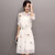 OopsCiah 春夏女装优雅知性水墨印花连衣裙 90105(白色 S)第2张高清大图