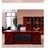 云艳办公家具老板桌总裁桌大班台办公桌YY-LH048油漆实木贴皮经理桌1.8米第2张高清大图